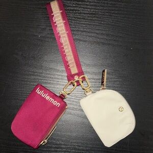 lululemon athletica Fuchsia and Cream Key Holder Set
